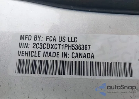 2023 Dodge Charger R/T z USA, uszkodzony, nr VIN 2C3CDXCT1PH536367